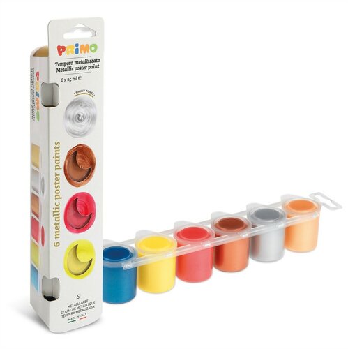 Primo Plakkaatverf Metallic - 6x25ml