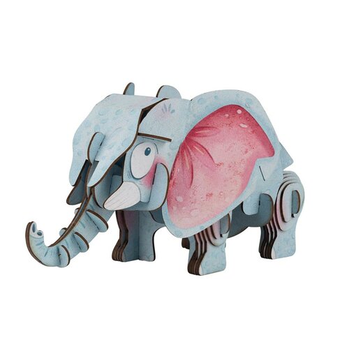 MierEdu 3D Puzzel | Build&Sound Wilde Dieren Afrikaanse Olifant 6+