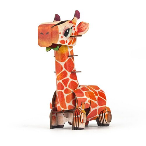 MierEdu 3D Puzzel | Build&Sound Wilde Dieren Giraf 6+