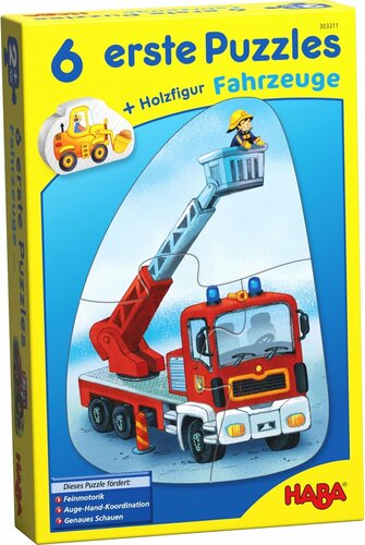 Haba | 6 Eerste Puzzels Voertuigen 2+
