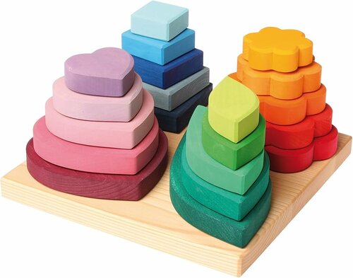 Grimm's houten stapeltorens met vormen
