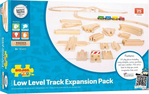 Bigjigs Rail | Low Travel Track Expansion Pack