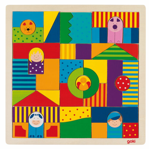 Goki - Houten Boerderij Puzzel, 43dlg. 