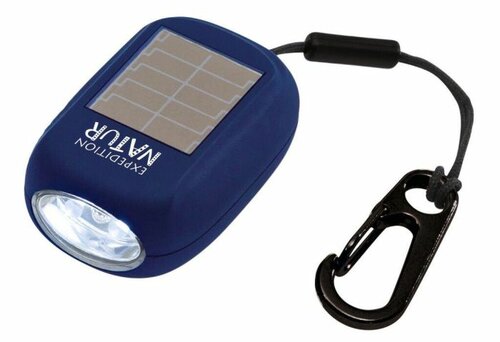 Expeditie natuur mini dynamo/solar zaklamp