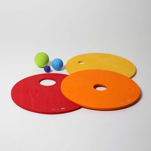 Grimm's & Stapelstein® - houten Rolling Disc - Warm Classic