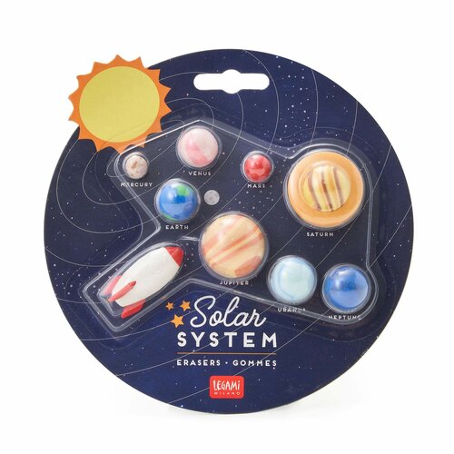 Legami Set van 9 gummen - Zonnestelsel