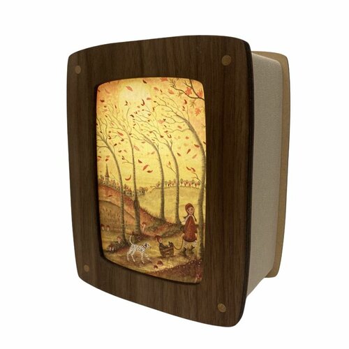 Het Houtlokael Kaartenlamp Premium - Walnut
