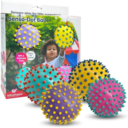 Edushape The Original Sensorische Ballen - Color Dots - 10 cm Set van 4