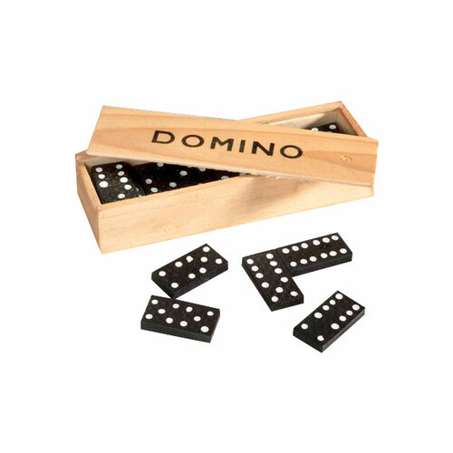 Domino in houten Kistje