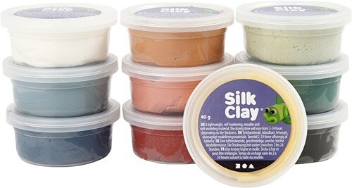Silk Clay® Set Natuurkleuren 10x40 gr