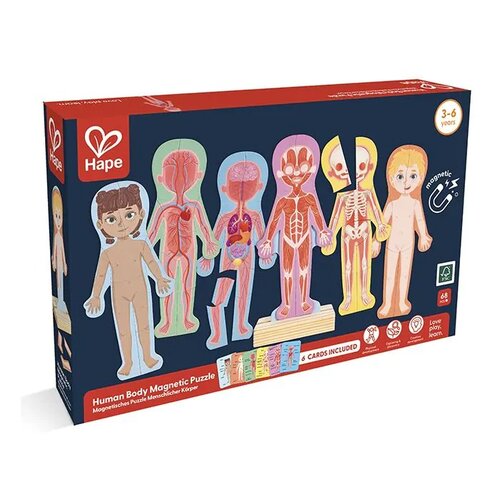Hape - Houten magnetische mensenlichaam puzzel