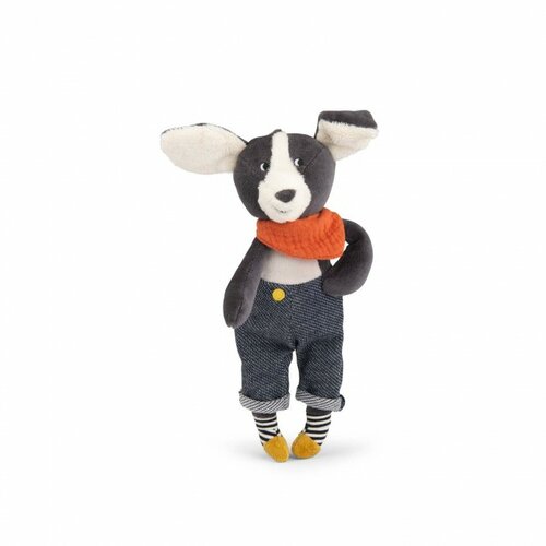 Moulin Roty Knuffel hond Puce - blauw "Puce & Pilou"