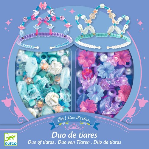 Djeco Duo van tiara's - Blauw
