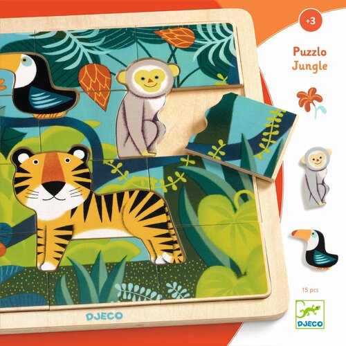 Djeco Houten Puzzel Jungle 3+