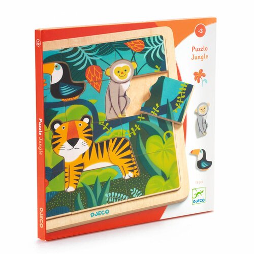 Djeco Houten Puzzel Jungle 3+