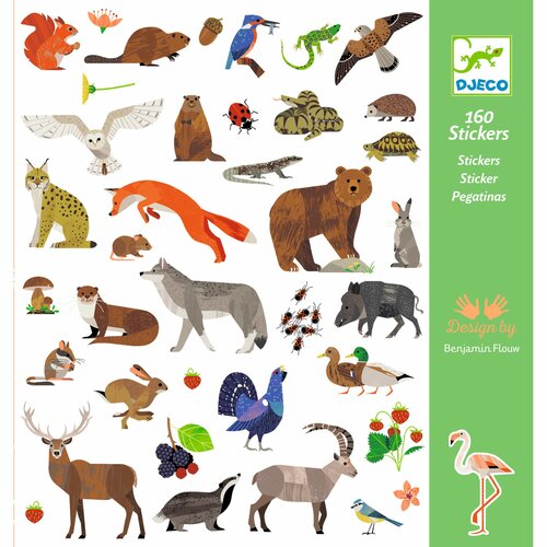 Djeco Stickers Fauna | Wilde Dieren