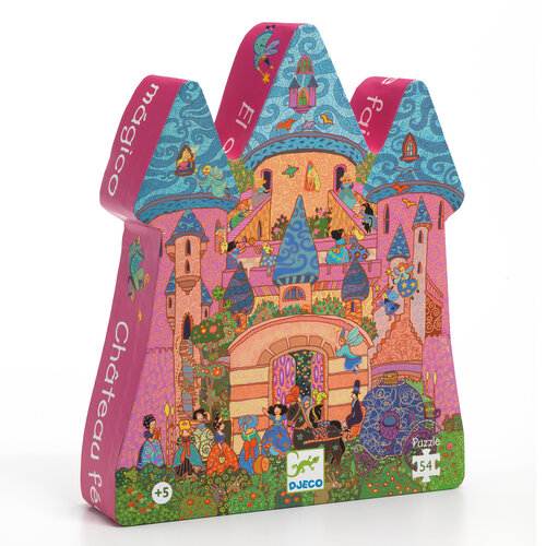 Djeco Silhouette Puzzel - Feeënkasteel 5+