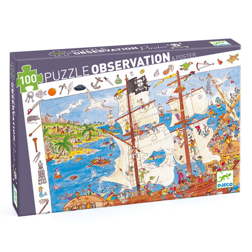 Djeco Observatiepuzzel - Piraten 6+