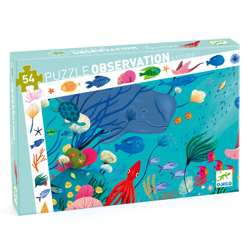 Djeco Observatiepuzzel - Aquarium 4+