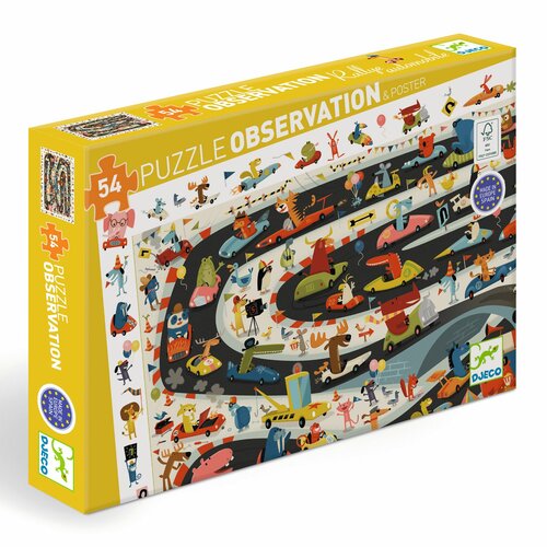 Djeco Observatiepuzzel - Rally 4+
