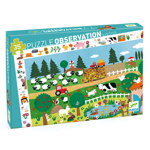Djeco Observatiepuzzel - De boerderij 3+