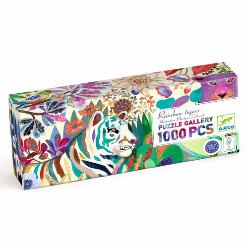 Djeco Gallery Puzzel - Regenboog Tijgers 9+