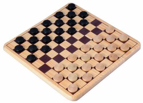 Hot Games Houten Damspel  29x29cm 