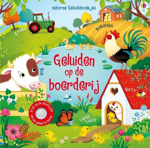 Usborne Voel- en Geluidenboekje - Op de Boerderij 1+