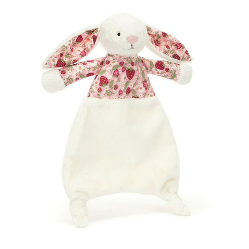 Jellycat Knuffeldoek Blossom cream Bunny - Berry