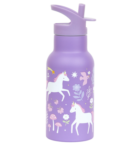 A Little Lovely Company RVS Drinkfles Unicorn