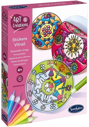 Art & Creations Raamstickers Kleuren Mandala 4+