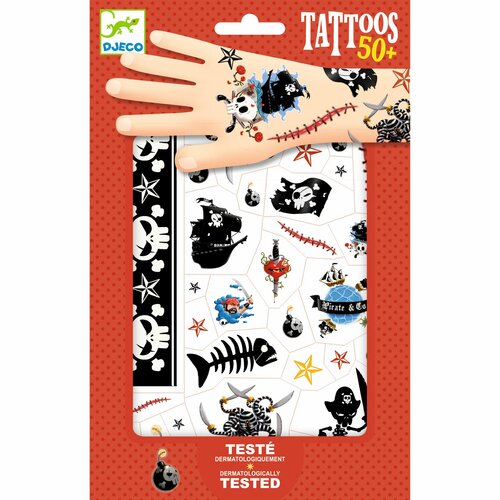 Djeco-Tattoos Pirates (50 tatoeages)