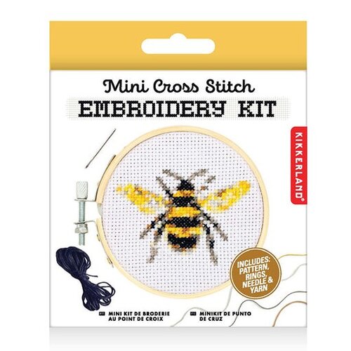 Kikkerland Mini Borduurset - Bij 6+