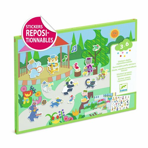 Djeco Herbruikbare Puffy Stickers - Fanfare 