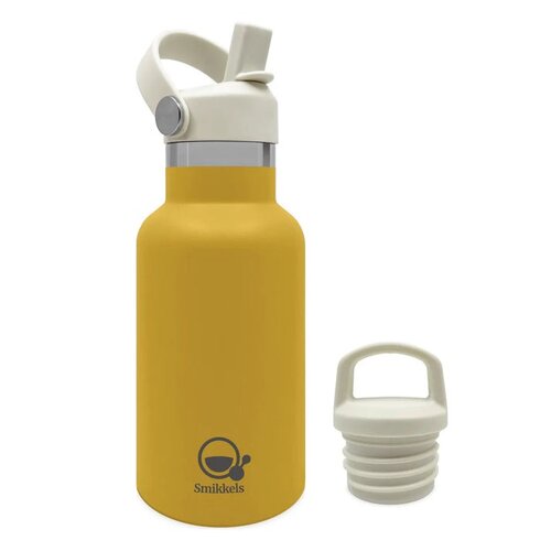 Smikkels RVS Thermos Drinkfles 350ml - Geel