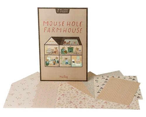 Maileg Behangset voor Poppenhuis - Mouse hole Farmhouse