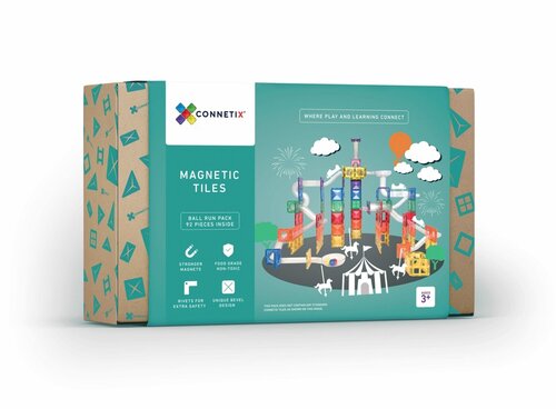 Connetix Rainbow Ball Run Pack - 102 pc