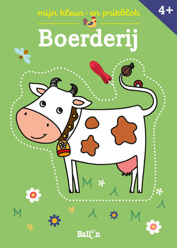 Ballon Mijn kleur- en prikblok - Boerderij 4+