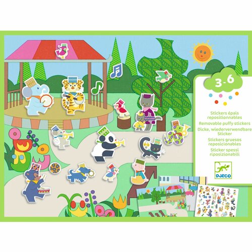 Djeco Creatief met Stickers - Fanfare 3-6 jaar