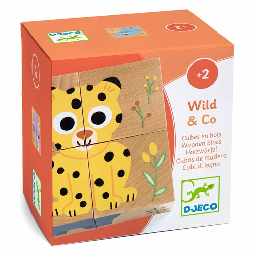 Djeco Houten Blokpuzzel Wild & Co