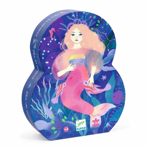 Djeco Silhouet Puzzel - Ella the Mermaid 4+ Djeco Silhouet Puzzel - Ella the Mermaid 4+