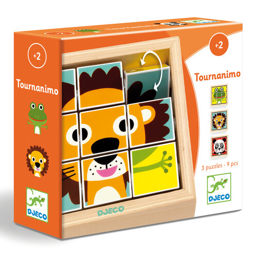 Djeco Houten Blokpuzzel Tournanimo