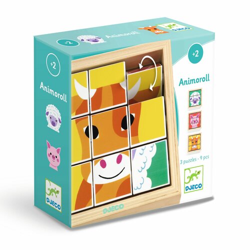 Djeco Houten Draaipuzzel Animoroll Djeco Houten Draaipuzzel Animoroll