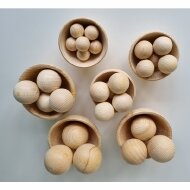 Houten Kraal zonder gat Ø 60mm - 2 stuks Houten Kraal zonder gat Ø 60mm - 2 stuks