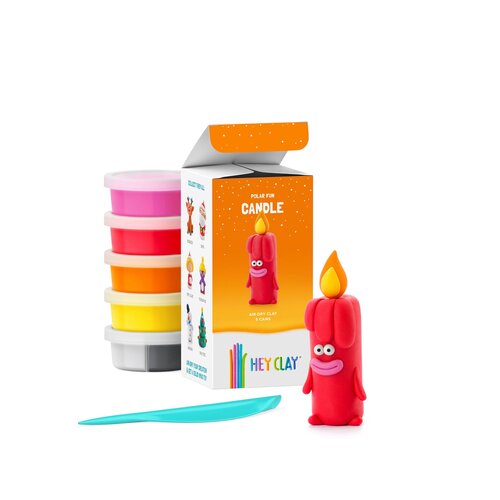 Hey Clay Boetseerklei Candle- 5 bakjes