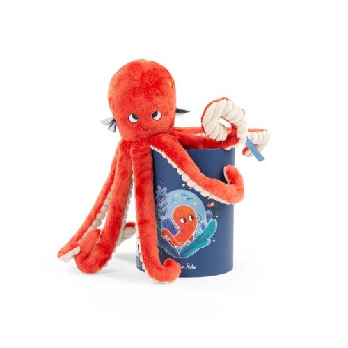 Moulin Roty "Les aventures de Paulie"  Knuffel Octopus in Geschenkdoos