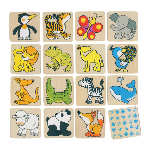 Goki Houten Memory Spel - Dieren