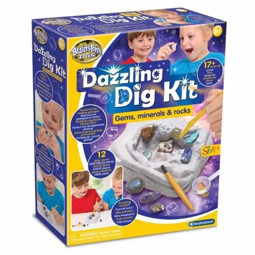 Brainstorm - Dazzling Dig Kit - Complete set edelstenen uithakken