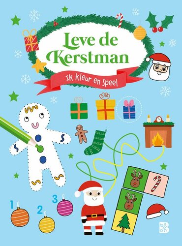 Ballon Ik kleur en Speel - Leve de Kerstman
