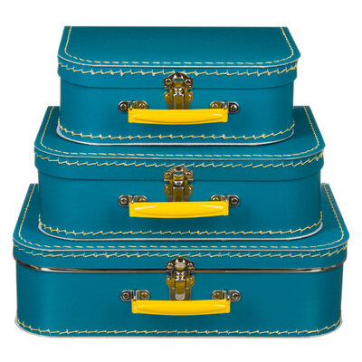 Kinderkoffer - Petrol 25cm - PER STUK